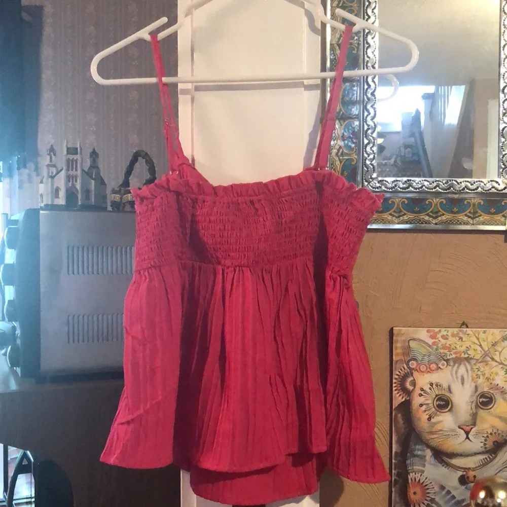 Pink tie front top - Picture 5 of 5